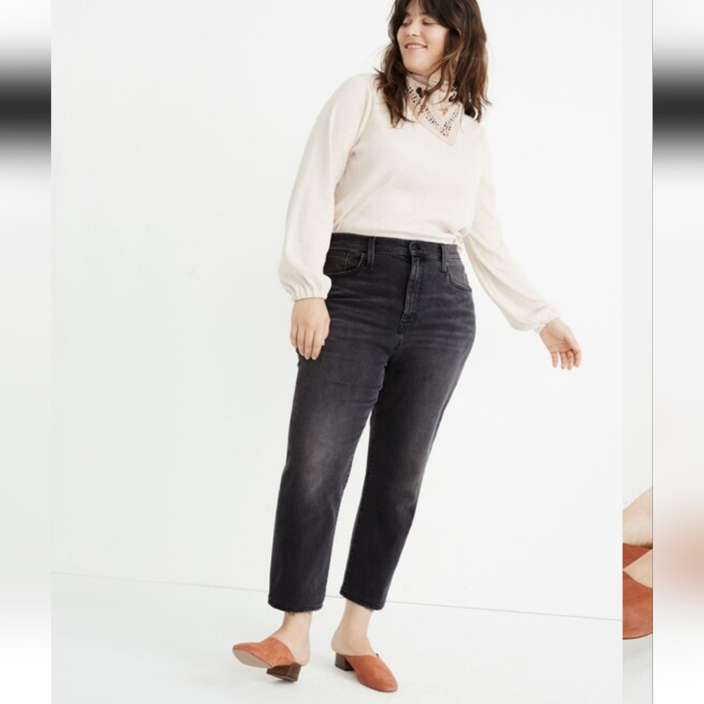 Madewell The Momjean Stretch Dunstable (Grey) Wash Jeans 37/24W